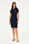 Women's Navy Blue Knitted Dress 50280069-vr033 - 3