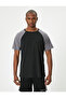 Sports T-Shirt Crew Neck Raglan Sleeves Color Block - 3
