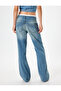 Wide Leg Jeans with Double Waist Detail Cotton - Straight Fit Jean - 4