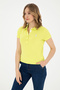 Women's Pistachio Green Basic Polo Neck T-Shirt 50280060-Vr087 - 3