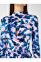 Mini Dress Window Detailed Long Sleeve Gathered - 5