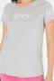 Women's Gray Crew Neck T-Shirt 50276741 -Vr024 - 6