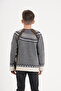 Boy's Crew Neck Combed Cotton Detailed Knitwear Sweater - 5