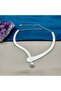 Women's Steel Pearl Choker Necklace - 4
