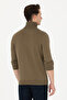 Men's Khaki V-Neck Sweater 50275844-Vr027 - 5