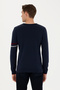 Men's Navy Blue Crew Neck Sweater 50277121-Vr033 - 5
