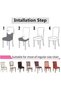 Velvet Lycra Chair Cover Chair Cover 1 Piece (Anthracite-Dark Gray) - 5