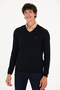 Men's Black V-Neck Sweater 50275819-Vr046
