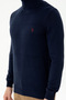 Men's Navy Blue Turtleneck Sweater 50277116-Vr033 - 6