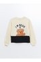 Lcw Crew Neck Girl's Sweatshirt and Shorts Skirt - 2