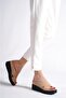 Women's Stylish Comfortable Wedge Heel Cross-Detail Slipper Emma - 5