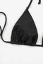 Halter Neck Black Triangle Bikini Top - 6