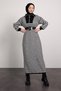 Zippered Collar Knitwear Dress Hijab Dress