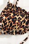 Leopard Patterned Tied String Bikini Top - 6