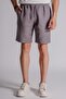 Anthracite Men's Linen Jogger Shorts - Relaxed Fit with Side Pockets and Elastic Waist - 3