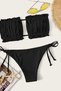 Brazilian Model Gathered Tied Bikini Top - 3