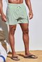 Men's Basic Standard Size Thin Striped Printed Swimsuit with Pocket Swim Shorts - 5