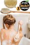 2Pcs Body Massager and Brush: Horse Hair and Wooden Handle Long Handle Grooming Massager - 8