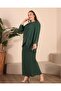 Women's Large Size Evening Dress, Thin Stone Printed Hijab Evening Dress Set - 6