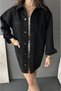 Women's Pocket Detailed Loose Cut Shirt Jacket - 2