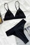 High Waist Black Bikini Set - 3