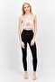 Women Asymmetrical Neck Sleeveless Marble Printed Top, Dark Pink - 2
