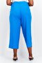 Women Plus Size Textured Straight Leg Pants, Aqua Blue - 2