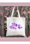 Purple Flower Violet Tote Bag Cloth Bag