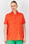 Women Sportswear Fit Short Sleeve Cycling Jersey, Orange