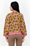 Women Crew Neck Floral Print Long Sleeve Sweatshirt, Pink - 2