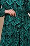 Women's High Collar Large Size Dress with Hijab Viscose Fabric Pleated and Pleated Dress - 3