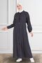 Women's Large Size Crispy Pattern Summer Hijab Dress - 7