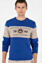 Men's Regular Fit Crew Neck Cobalt Blue Sweatshirt 50296190 -Vr045 - 3
