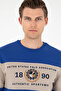 Men's Regular Fit Crew Neck Cobalt Blue Sweatshirt 50296190 -Vr045 - 2