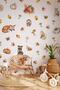 Autumn Themed Animals and Leaves Glass Wall Sticker Set