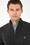 Men's Anthracite Melange Regular Fit Sweater - Half Zip 50293140 -Vr081 - 2
