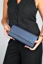 Maria Navy Satin Platinum Stone Women's Evening Dress Bag