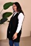 Women's Hijab Clothing Summer Lycra Vest Large Size Buttoned Vest Black - 5
