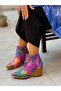 DALIDA حذاء صغير من جلد الثعبان الملون DALLAS WESTERN - 5