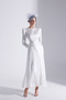 Riva White Asymmetric Detailed Chiffon Skirt Dress