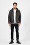 Men's Brown Leather Coat Standard Cut Hooded - 3