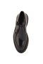 Black Buckle Leather Laceless Men's Casual Shoes - 3