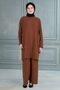 Women's Hijab Suit Large Size Hijab Suit Brown - 7
