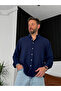 G-5138 Model Navy Blue Basic Shirt - 3