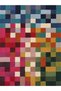 North Collection Multicolored Checkered Patterned Woven Base Decorative Carpet North36 - 5