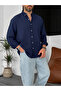 G-5138 Model Navy Blue Basic Shirt - 5