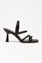 Venice Series Black Helmet Goblet Women's Heeled Shoes - 5