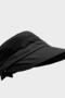 Women's Sunscreen Wide Brim Cotton Hat - Black - 3