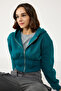 Zippered Hooded Hooded Sweatshirt - 5
