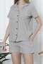 Women's Shorts Pajama Set Short Sleeve Camisole Loose Pocket DARK MINK - 2